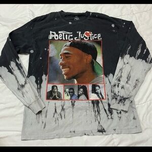 Tupac Shakur Poetic Justice 90’s Graphic Long Sleeve Shirt Unisex Rap Hip Hop